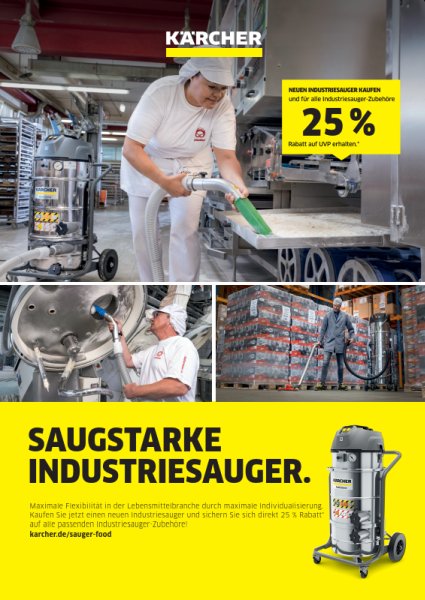 Flyer KÄRCHER Industriesauger Lebensmittel